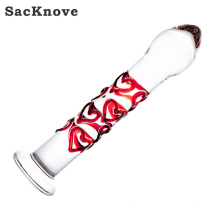 SacKnove 460091 Manufacturer Custom Female Masturbation Adult Dildo Flirting Crystal Anal Butt Plug Glass Clear Sex Toys